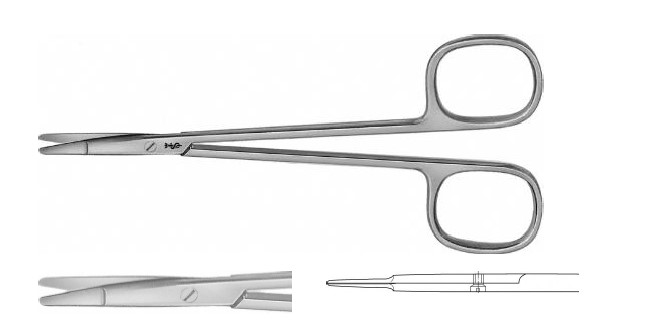Регнелл ножиці з квадратною ручкою прямі 135 мм
